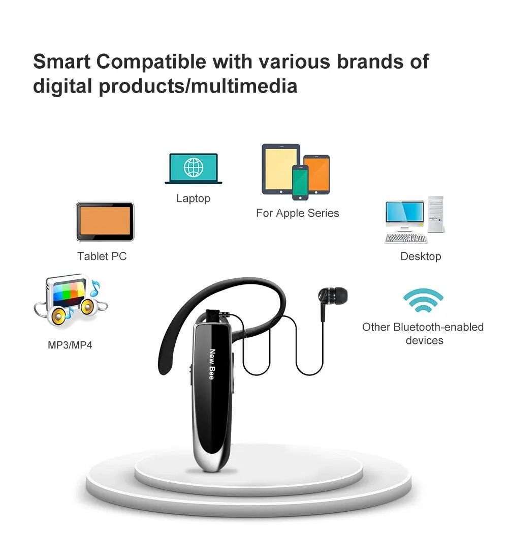 Wireless Bluetooth Earphone With Long Battery Life And Noise Cancelling Mic 4
