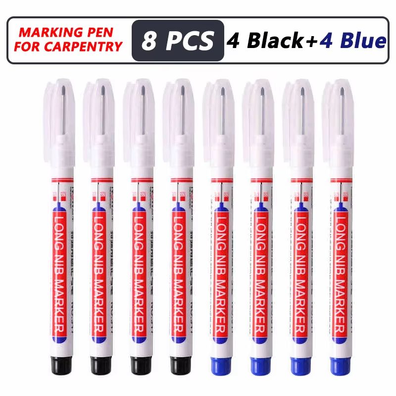 ProMark Deep Hole Marker Pen  20mm Long Nib Waterproof Industrial Marking Tool For Wood Metal  Cons 10