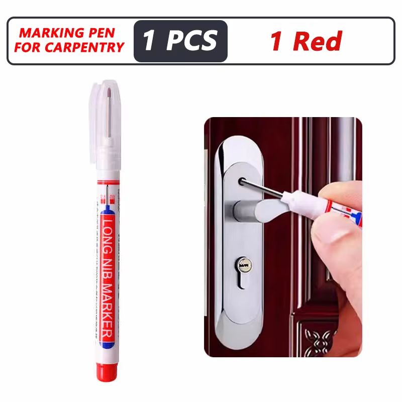 ProMark Deep Hole Marker Pen  20mm Long Nib Waterproof Industrial Marking Tool For Wood Metal  Cons 15