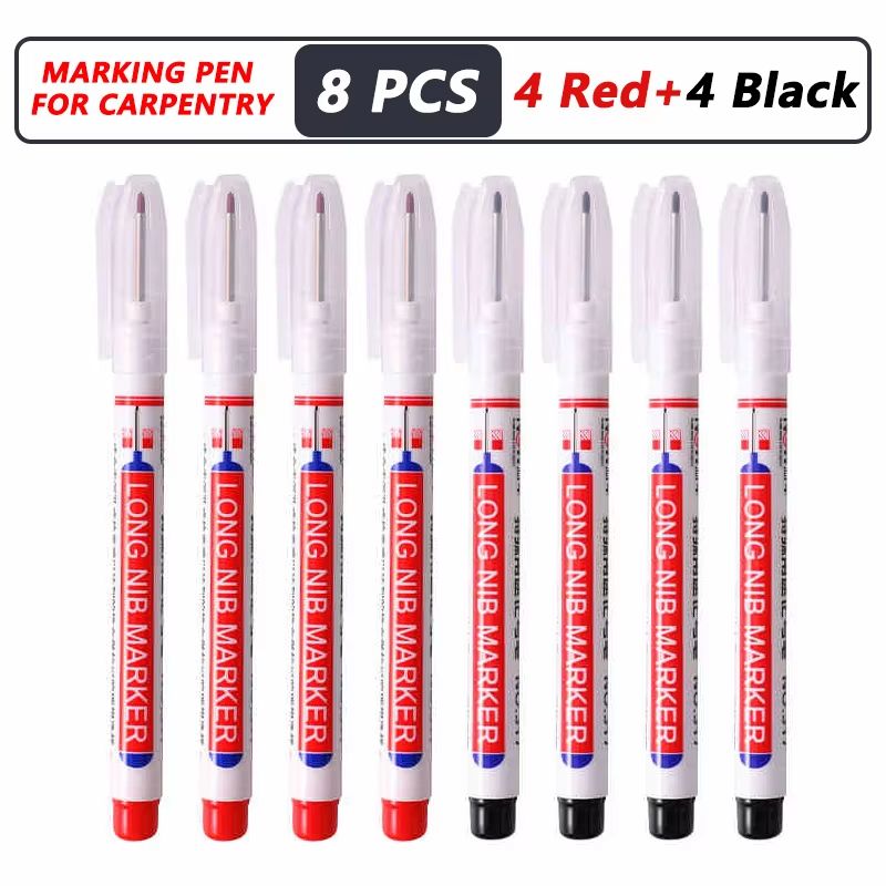 ProMark Deep Hole Marker Pen  20mm Long Nib Waterproof Industrial Marking Tool For Wood Metal  Cons 8