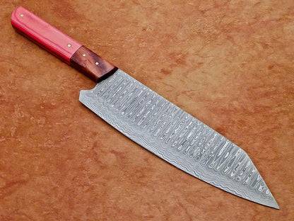 Professional Damascus Steel Kitchen Knife  Wooden Handle 1