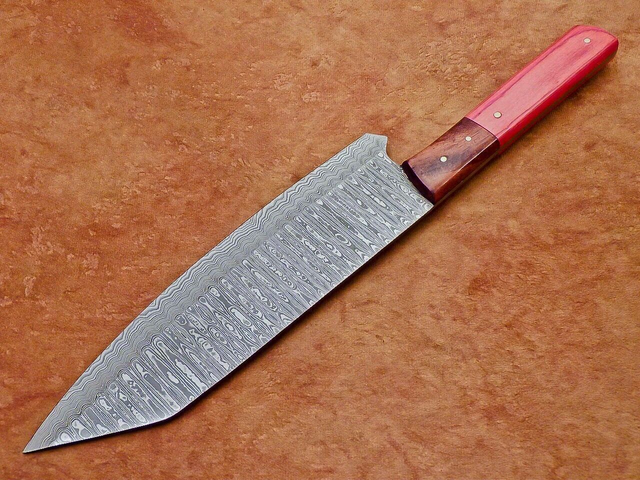 Professional Damascus Steel Kitchen Knife  Wooden Handle 2