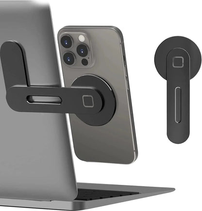 Magnetic Laptop Phone Stand, Ultrathin Display Side Mount for Car, Foldable Aluminum Alloy Back Holder, Rollover Camera
