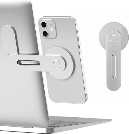Magnetic Laptop Phone Stand, Ultrathin Display Side Mount for Car, Foldable Aluminum Alloy Back Holder, Rollover Camera