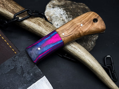 Hand Made Damascus Kitchen Knife  Resin Handle Professional Chef Knife 2