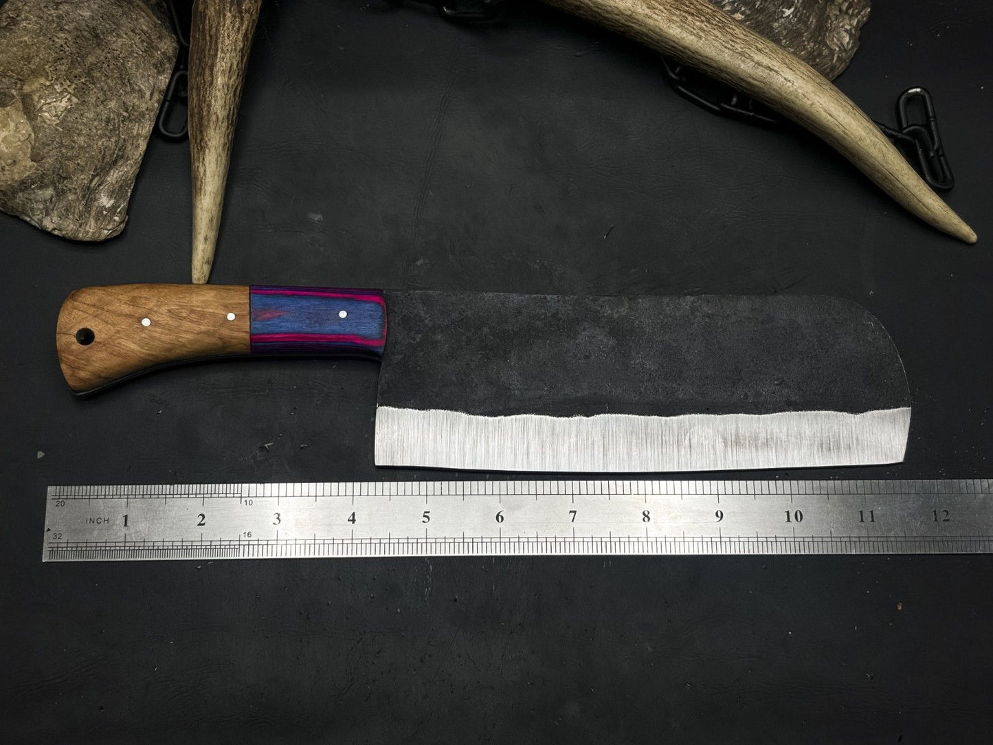 Hand Made Damascus Kitchen Knife  Resin Handle Professional Chef Knife 3