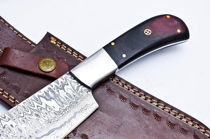 Handmade Kitchen Knife  Forged Damascus Steel With Micarta Handle 1