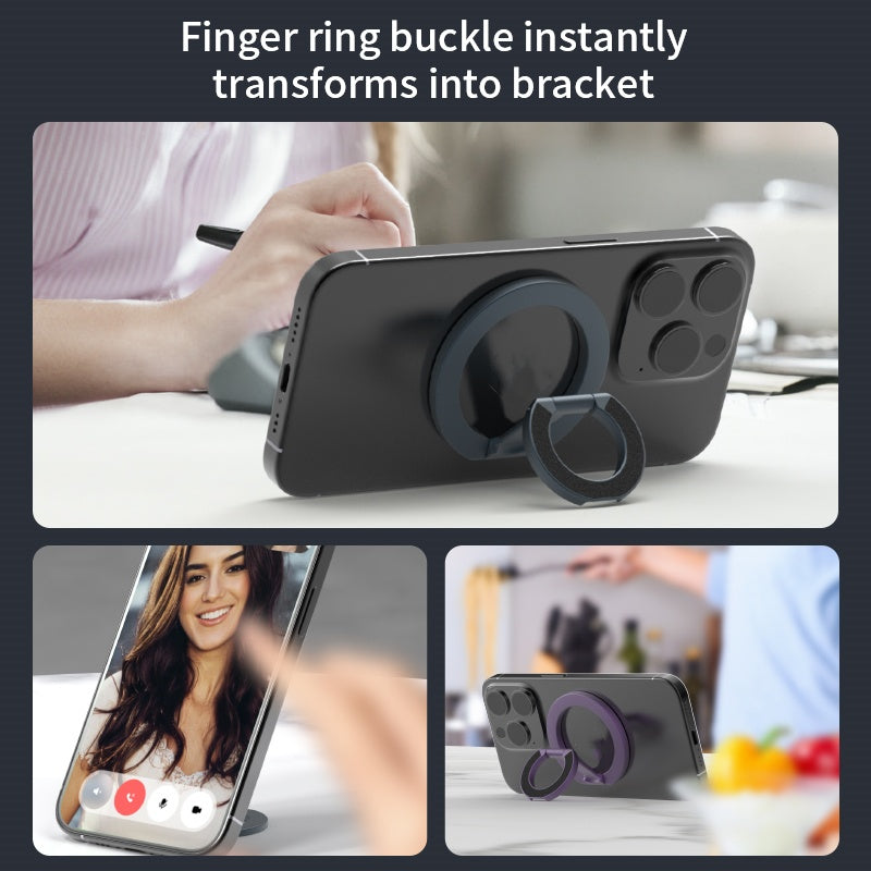 Magnetic Phone Ring Holder, Double Sided Portable Folding Stand, Cellphone Support Bracket Grip, Phone Accessories