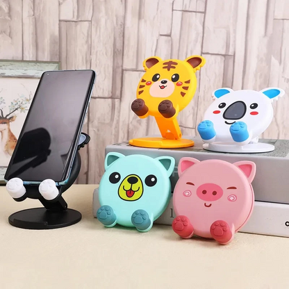 Cute Resin Animal Desk Stand Mobile Phone Holder Tablets Cat Dog Ornament For IPad Smartphone Home  1