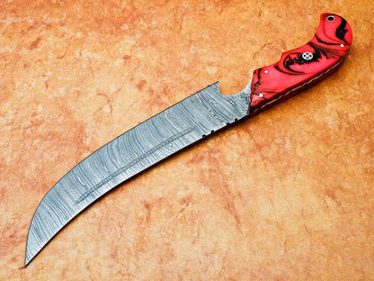 12 Custom Handmade Damascus Steel Chef Knife With Resin Handle  Forged Kitchen Knife 1