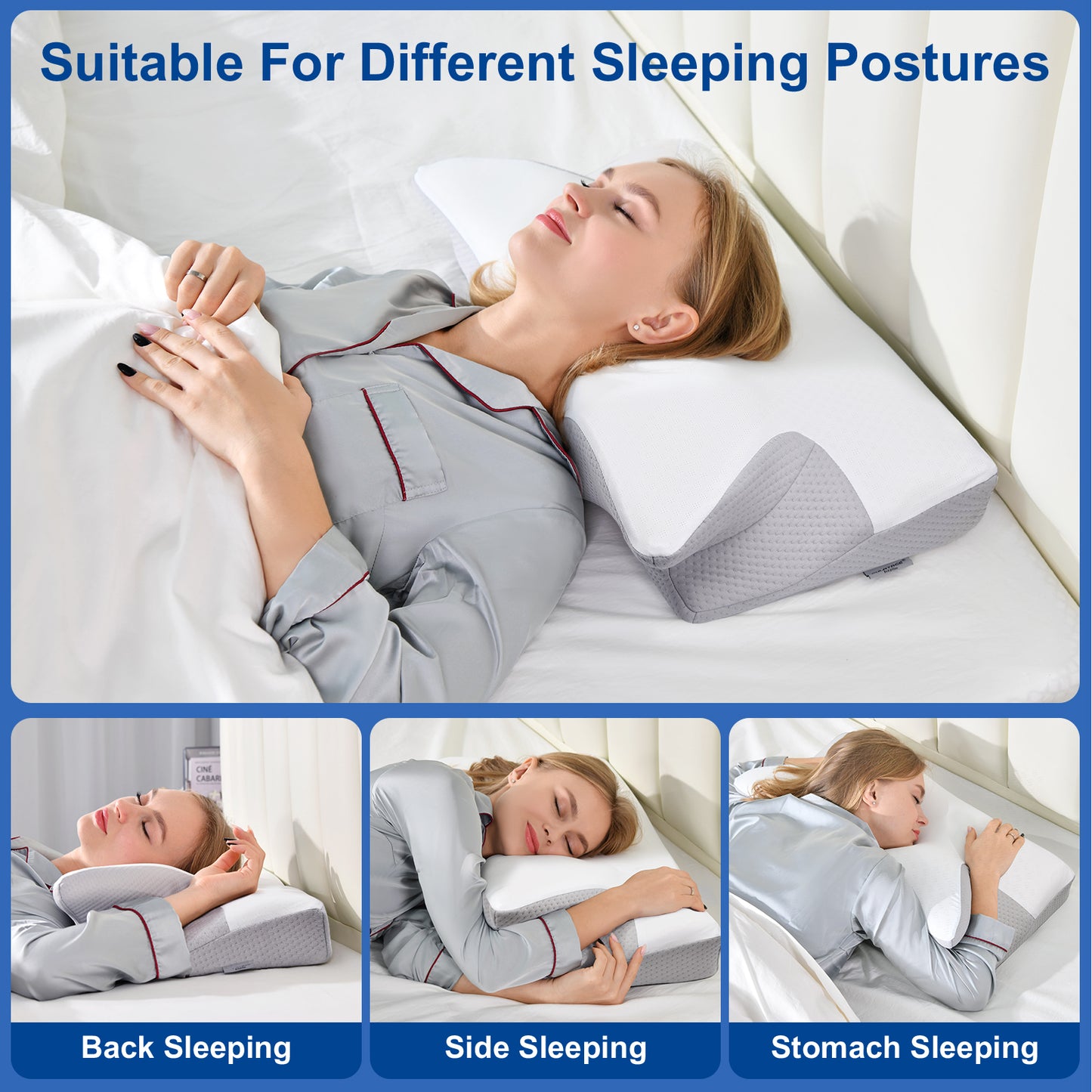 Ergonomic Memory Foam Pillow For Neck And Shoulder Pain Relief Pulatree Cervical Pillow Supportive  3