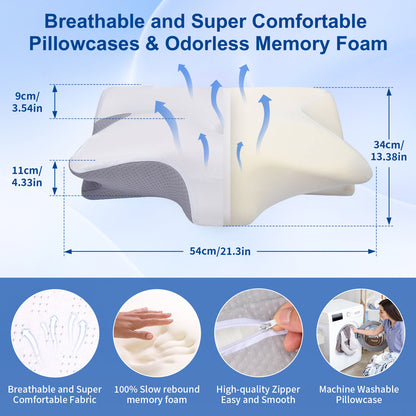 Ergonomic Memory Foam Pillow For Neck And Shoulder Pain Relief Pulatree Cervical Pillow Supportive  4