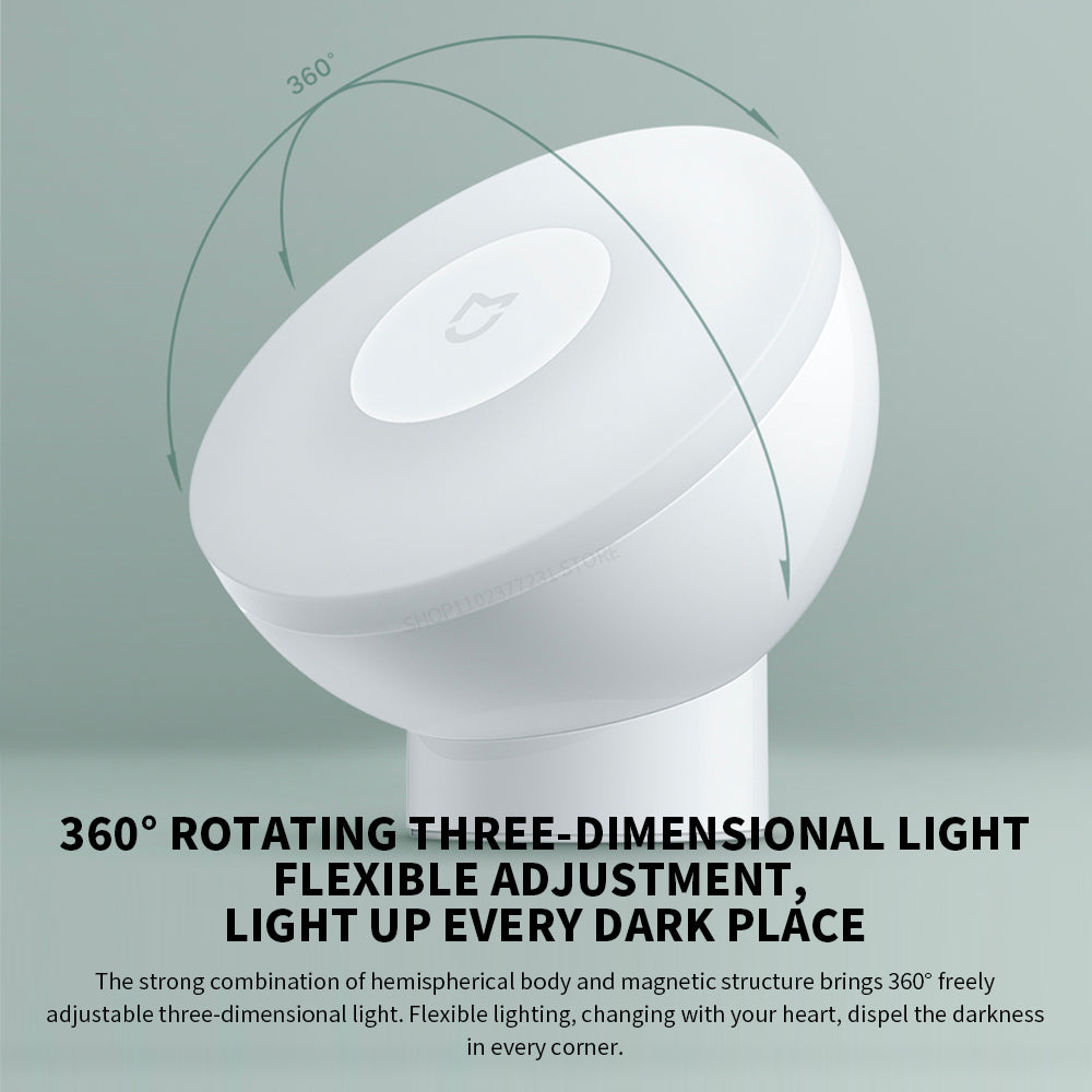 Smart Human Body Sensor Night Light 2 Lamp Set With Adjustable Brightness Infrared Motion Detection 1