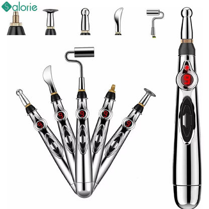 AcuRelief 5-in-1 Electronic Acupuncture Pen – Meridian Energy Pulse Massager for Pain Relief and Muscle Relaxation