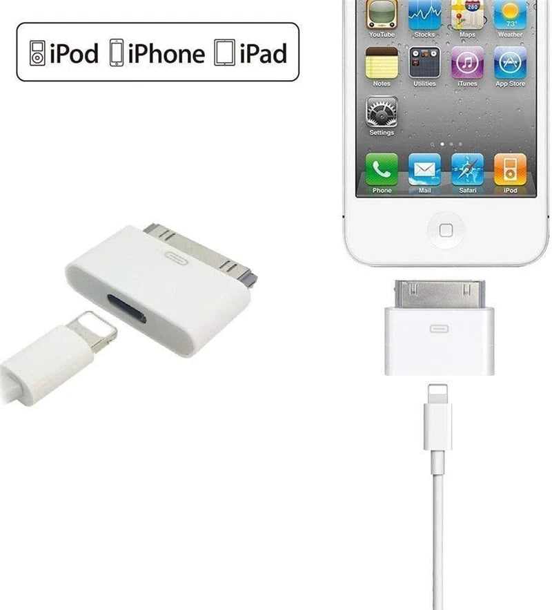 Pin Male To Pin Female Adapter, Lighting Charging Sync Converter, For iPhone 4 4S, iPad 2 3, iPod Touch Charger Cable