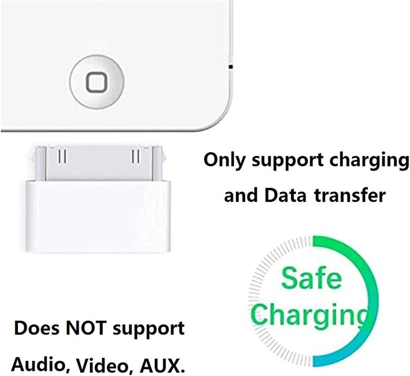 Pin Male To Pin Female Adapter, Lighting Charging Sync Converter, For iPhone 4 4S, iPad 2 3, iPod Touch Charger Cable