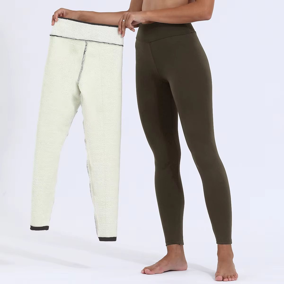 Womens UltraSoft Thermal Velvet Leggings  High Waist Slim Fit Winter Pants 3