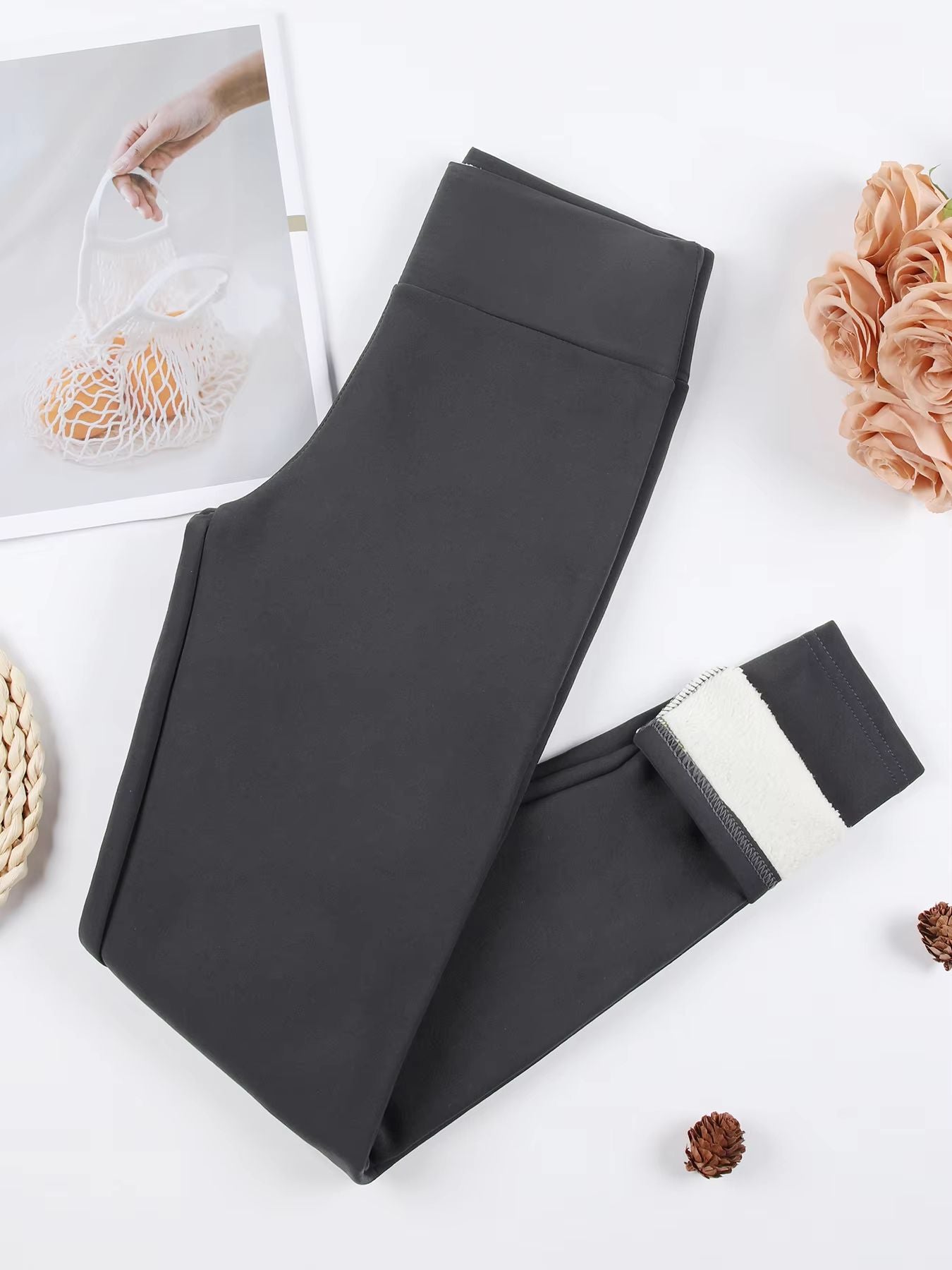 Womens UltraSoft Thermal Velvet Leggings  High Waist Slim Fit Winter Pants 9