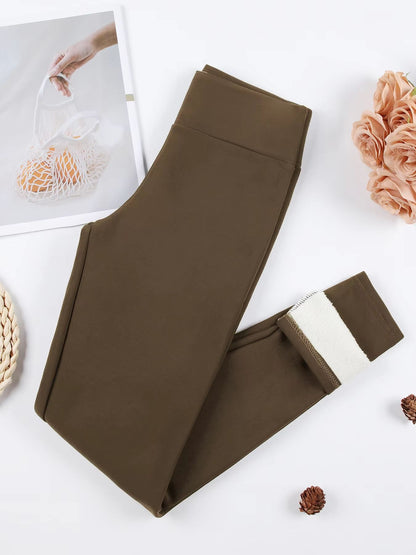 Womens UltraSoft Thermal Velvet Leggings  High Waist Slim Fit Winter Pants 13