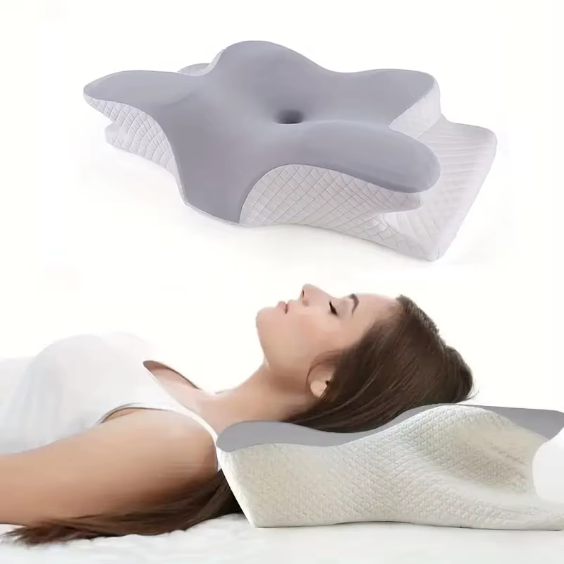 Light Gray Memory Foam Cervical Pillow Neck Shoulder Relief Perfect Gift Ideal For Side Stomach Bac 6