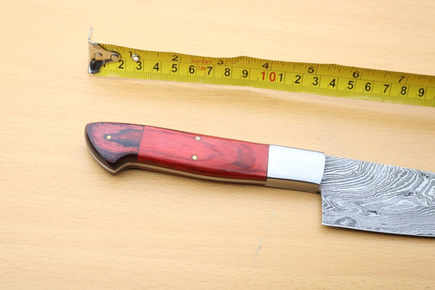 Damascus Steel Skinner Knife  Handcrafted Hunting  Camping Knife 1
