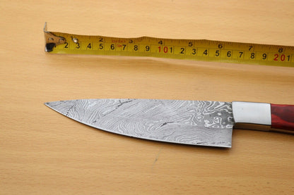 Damascus Steel Skinner Knife  Handcrafted Hunting  Camping Knife 3