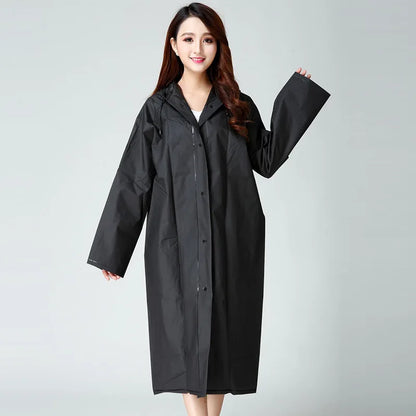 Women's Translucent Rain Poncho, Yellow Waterproof Raincoat, Outdoor Adult Rain Gear, Plastic Suit, Clear Rain Coat