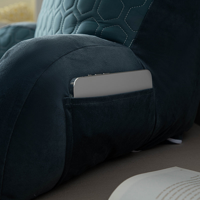 Back Cushion For Sitting Up In Bed Reading Pillow Standard Bed Pillow Chair Arm Pillow With Pockets 4