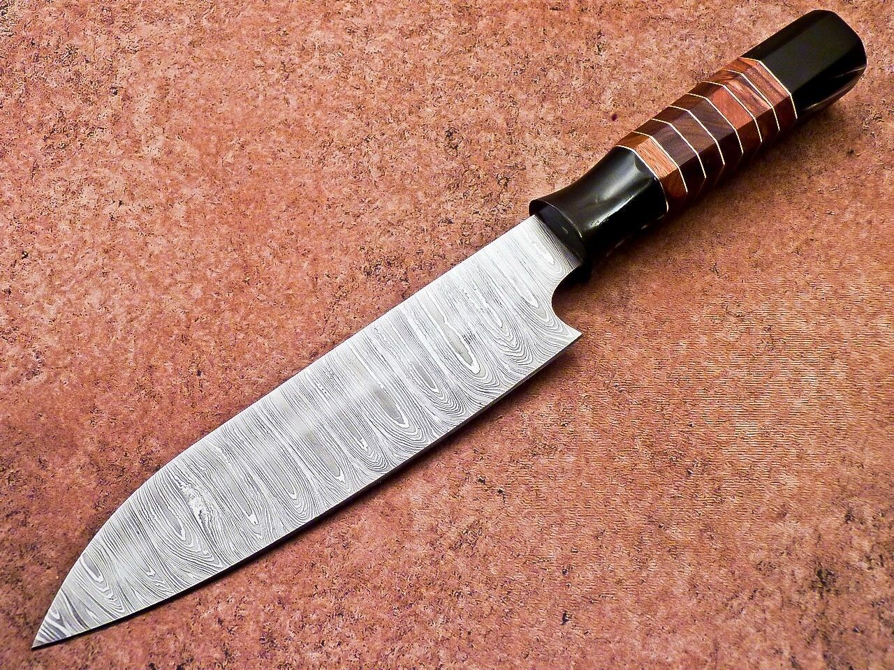 Custom Hand Forged Damascus Knife  Chef  Hunting Knife Gift 2