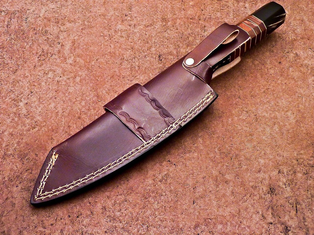 Custom Hand Forged Damascus Knife  Chef  Hunting Knife Gift 3