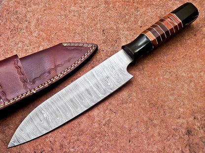 Custom Hand Forged Damascus Knife | Chef & Hunting Knife Gift