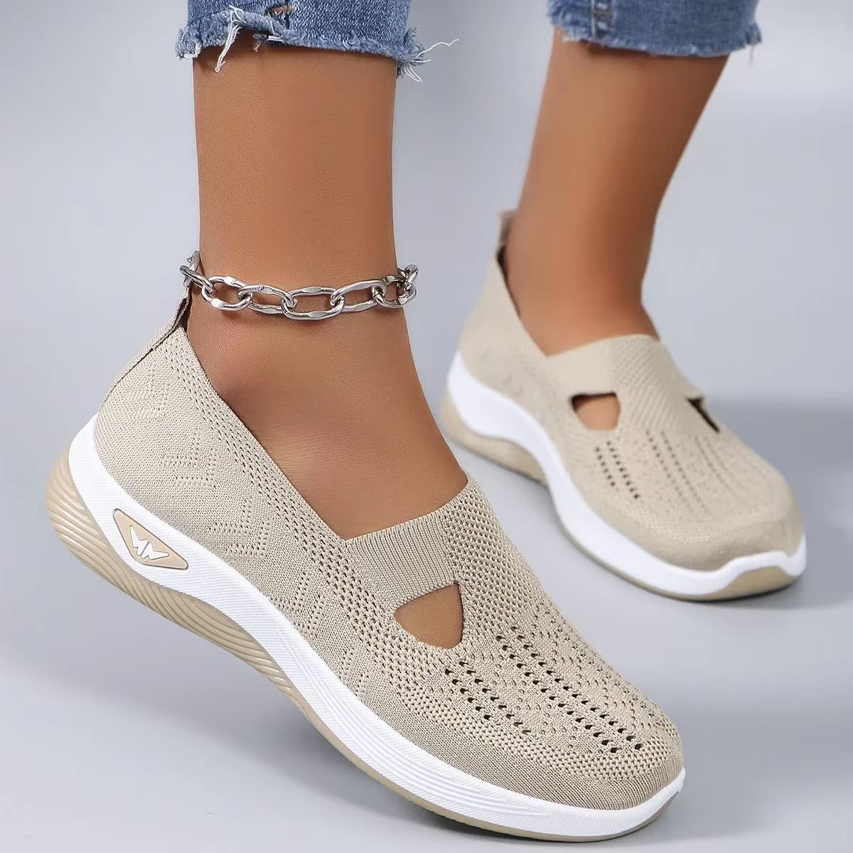 ComfortEase Womens Soft Sole Walking Shoes  Breathable Casual Sneakers For MiddleAged  Elderly Wome 2