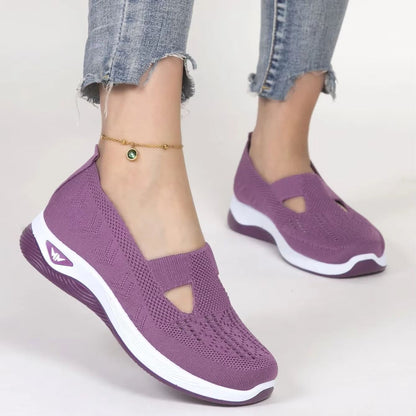 ComfortEase Womens Soft Sole Walking Shoes  Breathable Casual Sneakers For MiddleAged  Elderly Wome 5