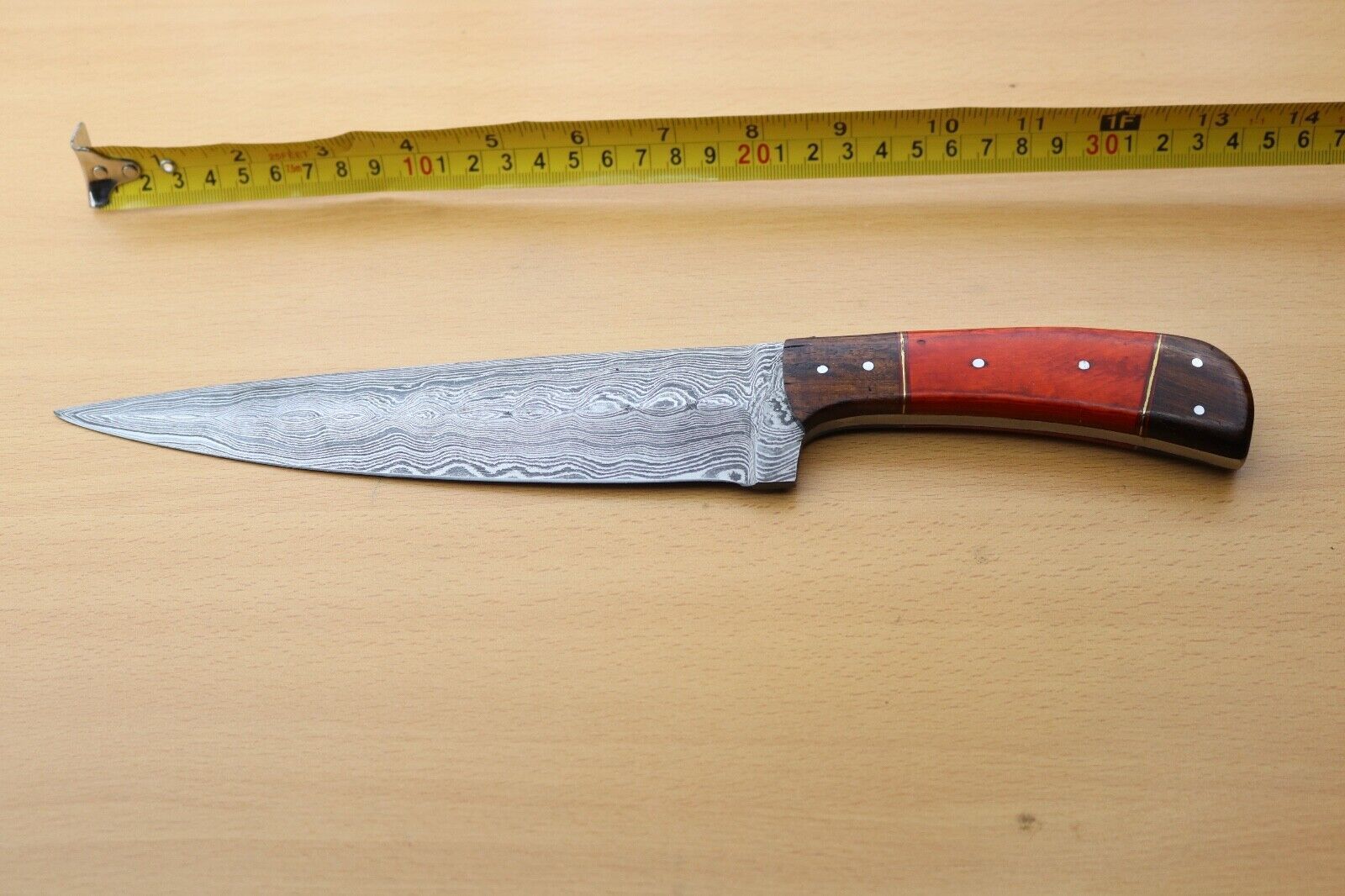 Premium Damascus Hunting Knife  Handcrafted Wood Handle Knife 2