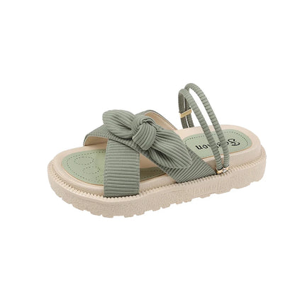 Summer Fairy Style Sandal For Women Fashion Student Platform Flats Roman Lady Cute Slippers 6
