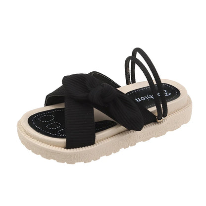 Summer Fairy Style Sandal For Women Fashion Student Platform Flats Roman Lady Cute Slippers 7