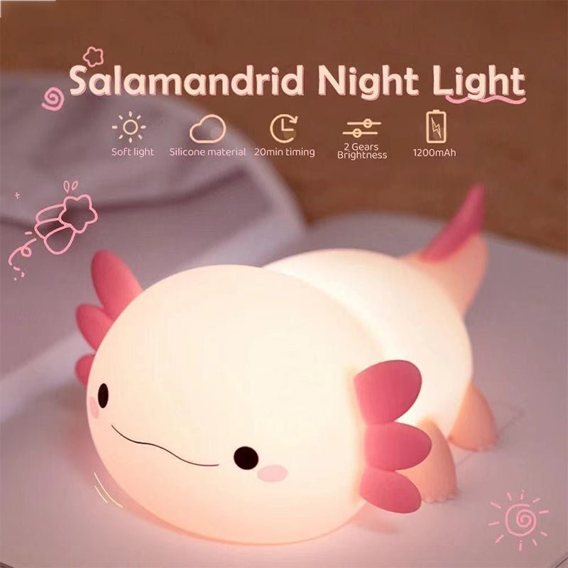 USB Rechargeable Night Light, Touch Control, Silicone Nursery Lamp for Kids, Cute Sleeping Light