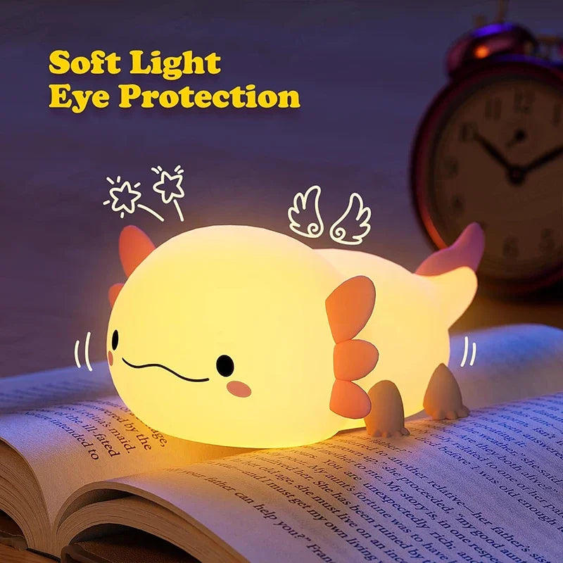 USB Rechargeable Night Light, Touch Control, Silicone Nursery Lamp for Kids, Cute Sleeping Light