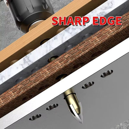 Tungsten Carbide Tile Drill Bit Set  312mm Cross Hex Hard Alloy Bits For Glass Ceramic  Concrete 2