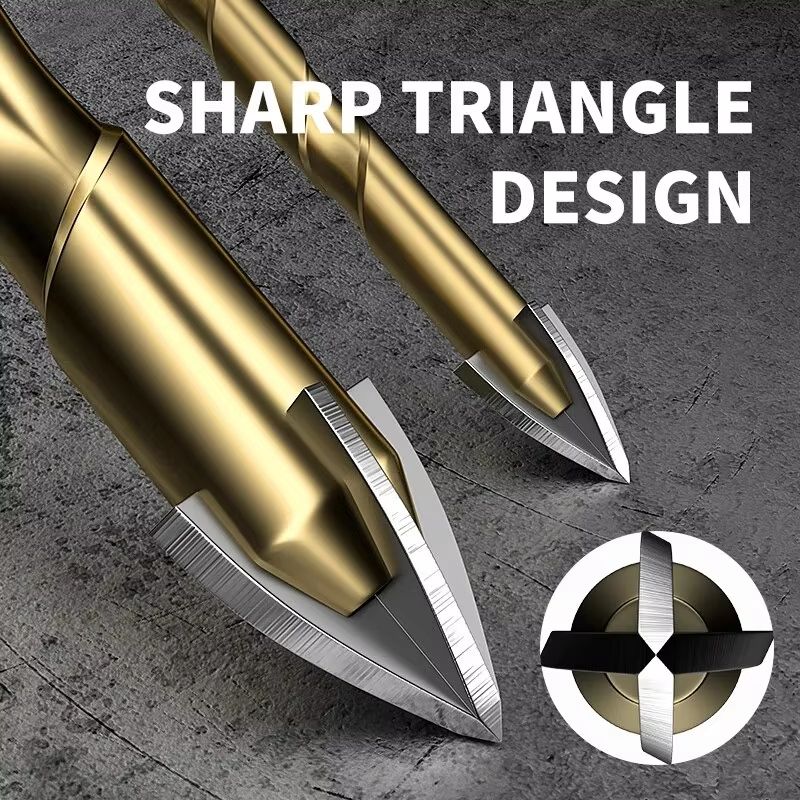 Tungsten Carbide Tile Drill Bit Set  312mm Cross Hex Hard Alloy Bits For Glass Ceramic  Concrete 3