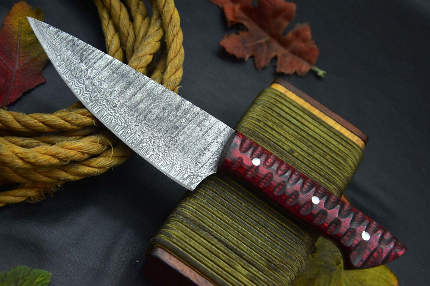 Luxury Handmade Damascus Chef Knife  Hardwood Handle Professional Knife 1