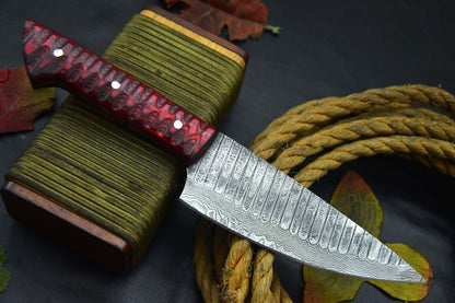 Luxury Handmade Damascus Chef Knife | Hardwood Handle Professional Knife