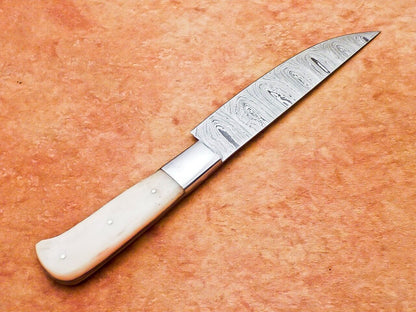 12 Handmade Damascus Steel Chef Knife With Camel Bone Handle 1