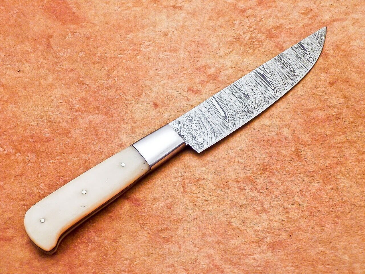 12 Handmade Damascus Steel Chef Knife With Camel Bone Handle 2