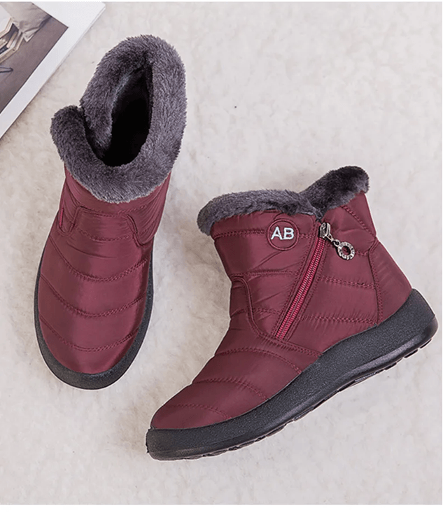 CozyStep Womens Waterproof Winter Ankle Boots With Fur Lining And Low Heels 1