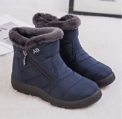 CozyStep Womens Waterproof Winter Ankle Boots With Fur Lining And Low Heels 2