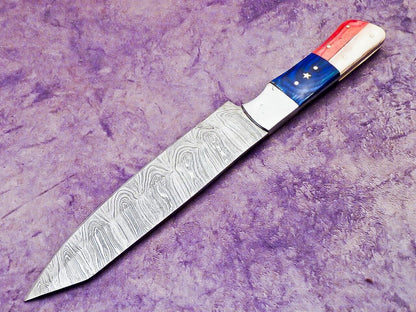 Hand Forged Damascus Steel Kitchen Chef Knife  12 INCH Blade Bone Handle 2