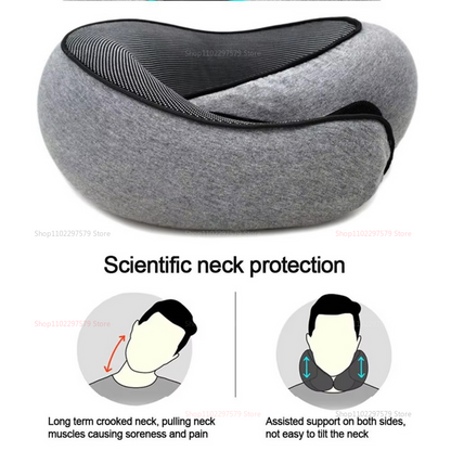 U Shaped Pillow Travel Neck Pillow Memory Foam Snail Pillow Soft Travel Neck Support Sleep Pillow F 3