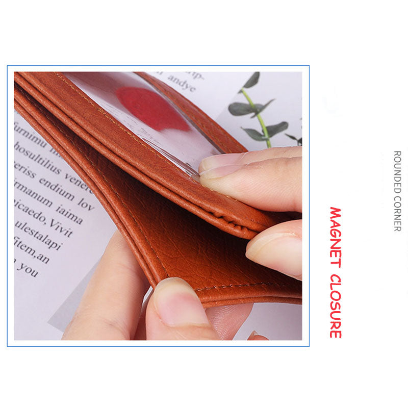 Luxury Leather Card Holder Multi Card Case For Men Business Credit ID Card Holder With Neck Lanyard 3