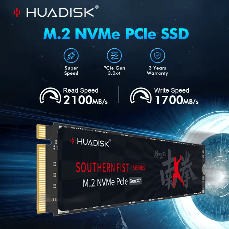 Huadisk NVMe M2 PCIe Gen3 SSD High Speed Internal Solid State Drive for Laptops and Desktops